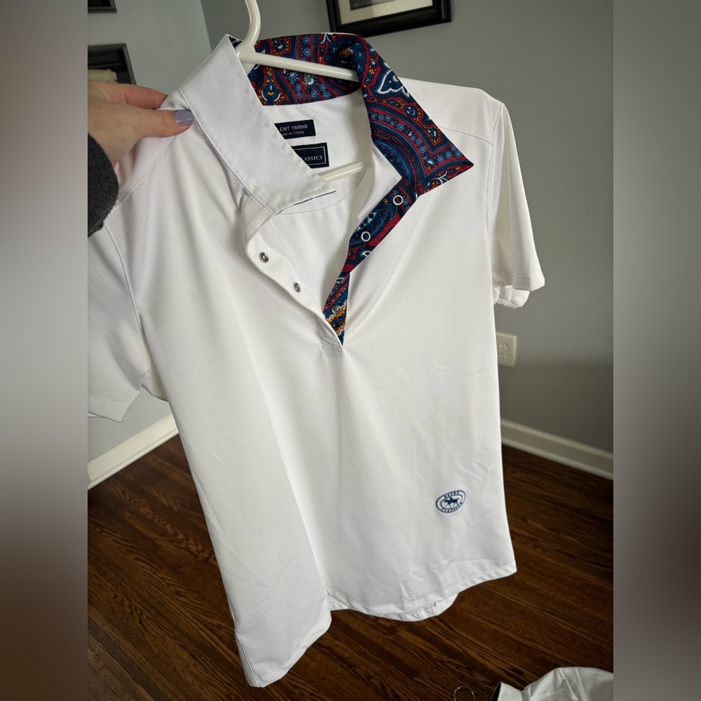 Essex Talent Yarn Show Shirt. Paisley Trim